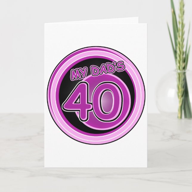 Carte Papa est 40e jour de congé des filles (Devant)