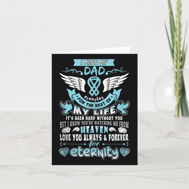 Carte Papa est mon ange gardien manquant la fête des anc (Devant)
