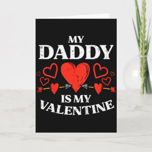 Carte Papa est mon Valentin Filles Toddler Saint-Valenti