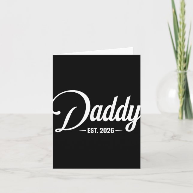 Carte Papa Ét. 2026 Attend Bébé 2026, Père 2026 Nouveau  (Devant)