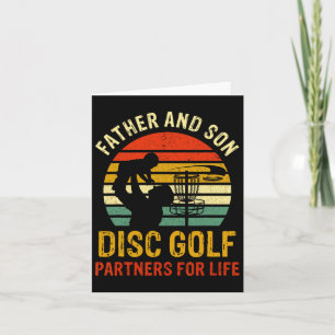 Carte Papa et fils partenaires de golf à disque pour la
