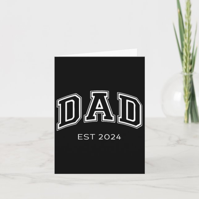 Carte Papa Établi 2024 Papa Attend Bébé  (Devant)