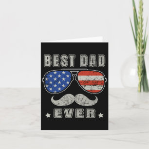 Carte Papa Ever American Us Fête des pères Drapeau 4 jui