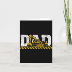 Carte Papa Excavatrice Fête des Pères Anniversaire de co