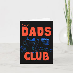 Carte Papa fatigué rétro joyeuse fête des pères papa drô