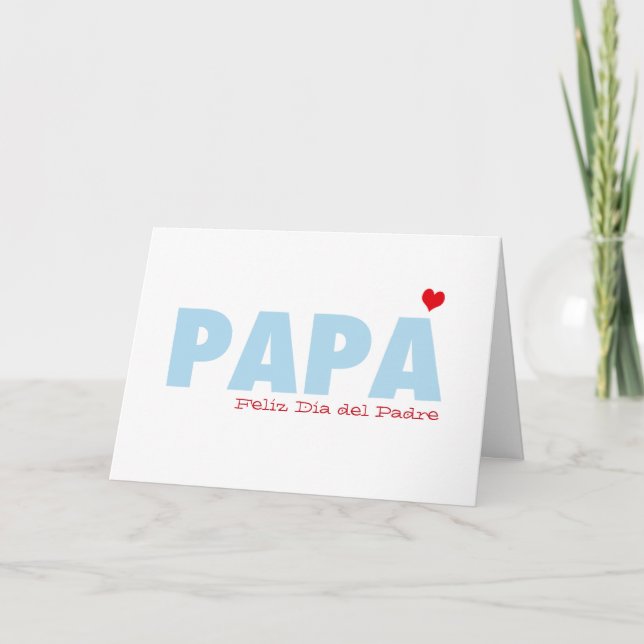Carte Papa Feliz Dia del Padre (Devant)