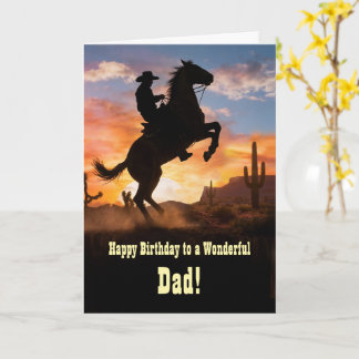 Carte Papa Fête des Pères Anniversaire Country Western C