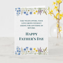 Papa Fête des Pères Élégante Fleur Sauvage 
