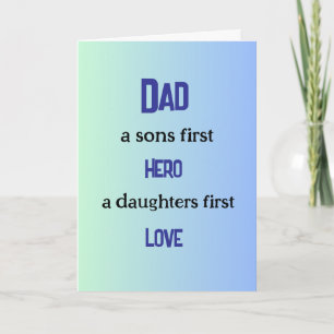 Carte Papa, Fils Premier Héros, Filles Premier Amour