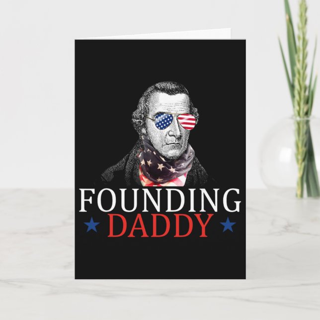 Carte Papa fondateur Patrick Henry 4 juillet  (Devant)