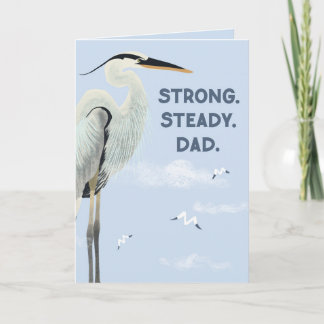 Carte Papa Fort et Stable – Grande Héron Bleu Fête des P