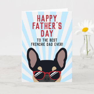 Carte Papa Frenchie de la Fête des Pères Bouledogue Fran