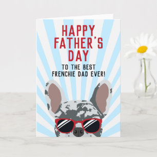 Carte Papa Frenchie de la Fête des Pères Bouledogue Fran