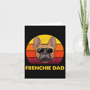 Carte Papa Frenchie Rétro Lunettes de Soleil Homme Boule