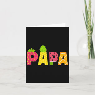 Carte Papa fruitarien drôle amateur d'été hommes tranche