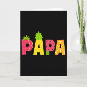 Carte Papa fruitarien drôle amateur d'été hommes tranche