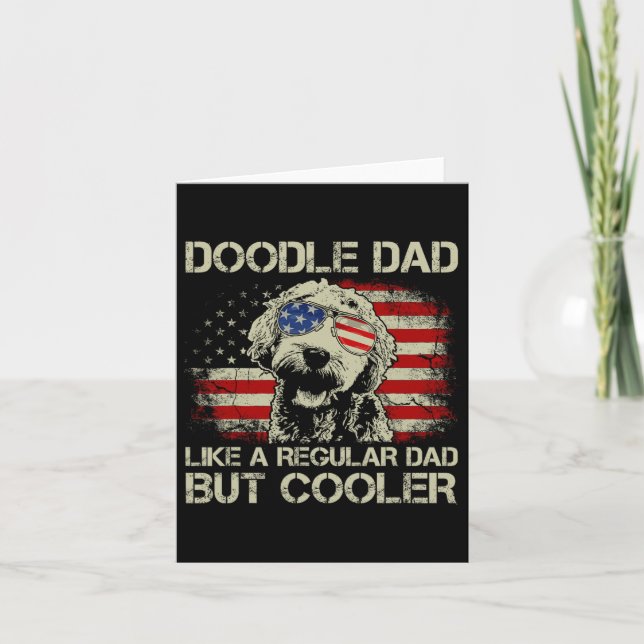 Carte Papa Goldendoodle Papa Régulier Mais Plus Cool Dra (Devant)