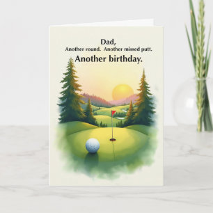 Carte Papa Golf Anniversaire Drôle Un Autre Putt Manqué