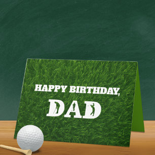 Carte Papa golfeur Anniversaire ou Fête des Pères Texte 