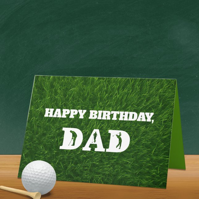 Carte Papa golfeur Anniversaire ou Fête des pères Texte  (With Custom text this Golfer Dad card is perfect for a Birthday, Father's Day or even Christmas,)