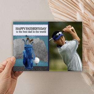 Carte Papa golfeur   Joyeuse fête des Pères pour un golf
