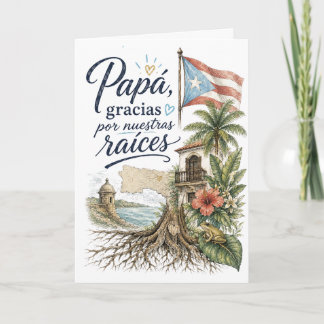 Carte Papá Gracias Por Nuestras Raíces Porto Rico
