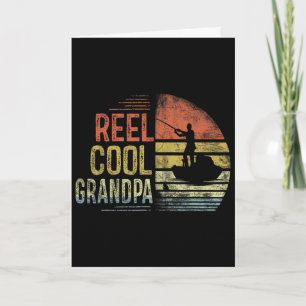 Carte Papà Grand-père Super Pêcheur T-shirt de la Fête d