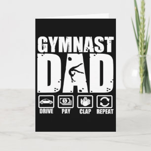 Carte Papa Gymnaste Drôle Fier de Gymnastique Papa Humou