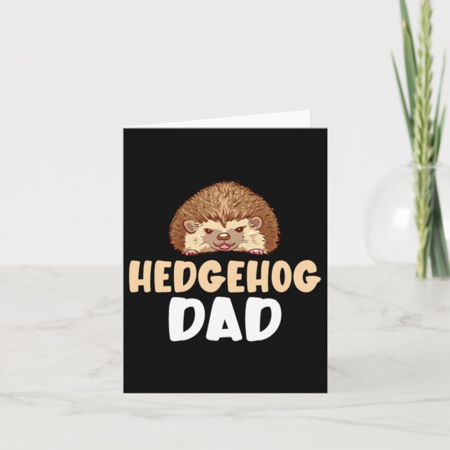 Carte Papa Hérisson Propriétaire D'animal Mignon Fête De (Devant)