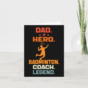 Carte Papa Hero Badminton Entraîneur Légende Joueur Badm