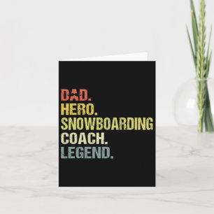 Carte Papa Hero Entraîneur de snowboard Funky Snowboard 