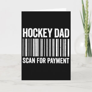 Carte Papa hockey scanne pour paiement Byrcode Drôle de 
