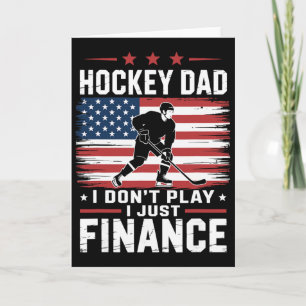 Carte Papa hockey sur glace je ne finance que je ne joue