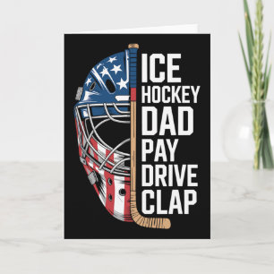 Carte Papa Hockey sur Glace Paye le Drive Clap