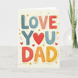 Carte Papa Je T'Aime Faite Main