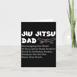 Carte Papa Jiu Jitsu Brésilien Arts Martiaux BJJ Père