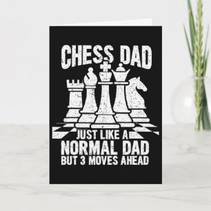 Carte Papa joueur d'échecs drôle amateurs d'échecs pièce