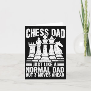 Carte Papa joueur d'échecs drôle amateurs d'échecs pièce