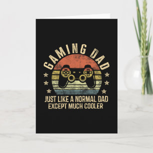 Carte Papa joueur Fête des Pères Cadeaux de jeux vidéo H