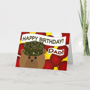 Carte Papa - Joyeux soldat de l'armée d'anniversaire !