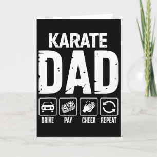 Carte Papa Karaté Conduire Payer Acclamer Papa D'un Comb