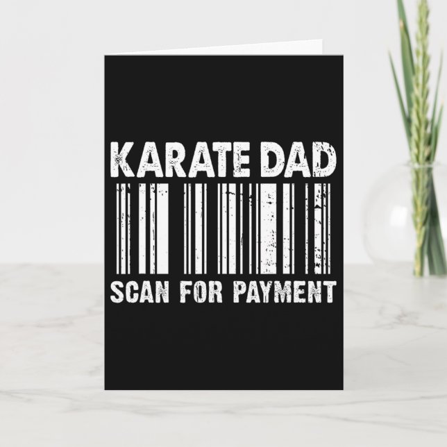 Carte Papa Karaté Scannez Pour Paiement Rcode Fête Des P (Devant)