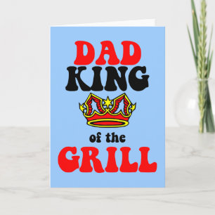 Carte papa king de la fête des pères grill