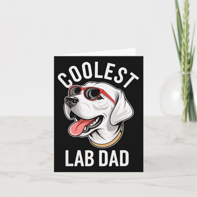 Carte Papa Lab Le Plus Cool Labrador Retriever Papa Chie (Devant)