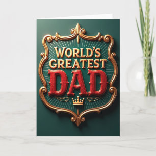 Carte Papa le Meilleur du Monde Orné