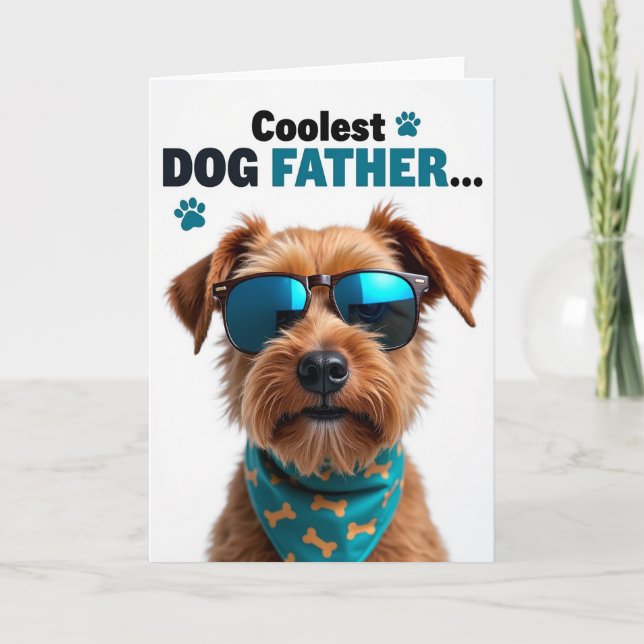 Carte Papa le Plus Cool Terrier (Devant)
