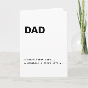 Carte Papa, le premier héros d'un fils Joyeuse fête des
