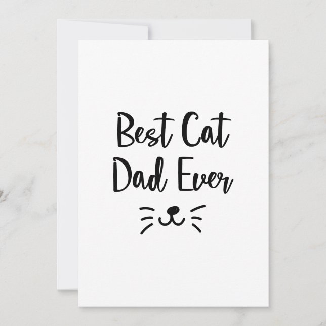 Carte Papa Love Chat Fête des pères Amoureux des chats A (Devant)