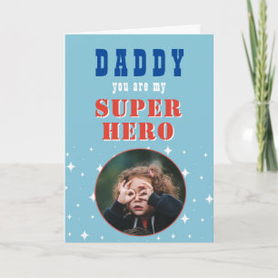 Carte Papa ma Superhero Fête des pères photo amusante