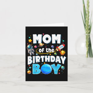 Carte Papa Maman De L'Anniversaire Garçon Astronaut Espa
